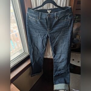 J. Crew women's straight-leg dark indigo jeans